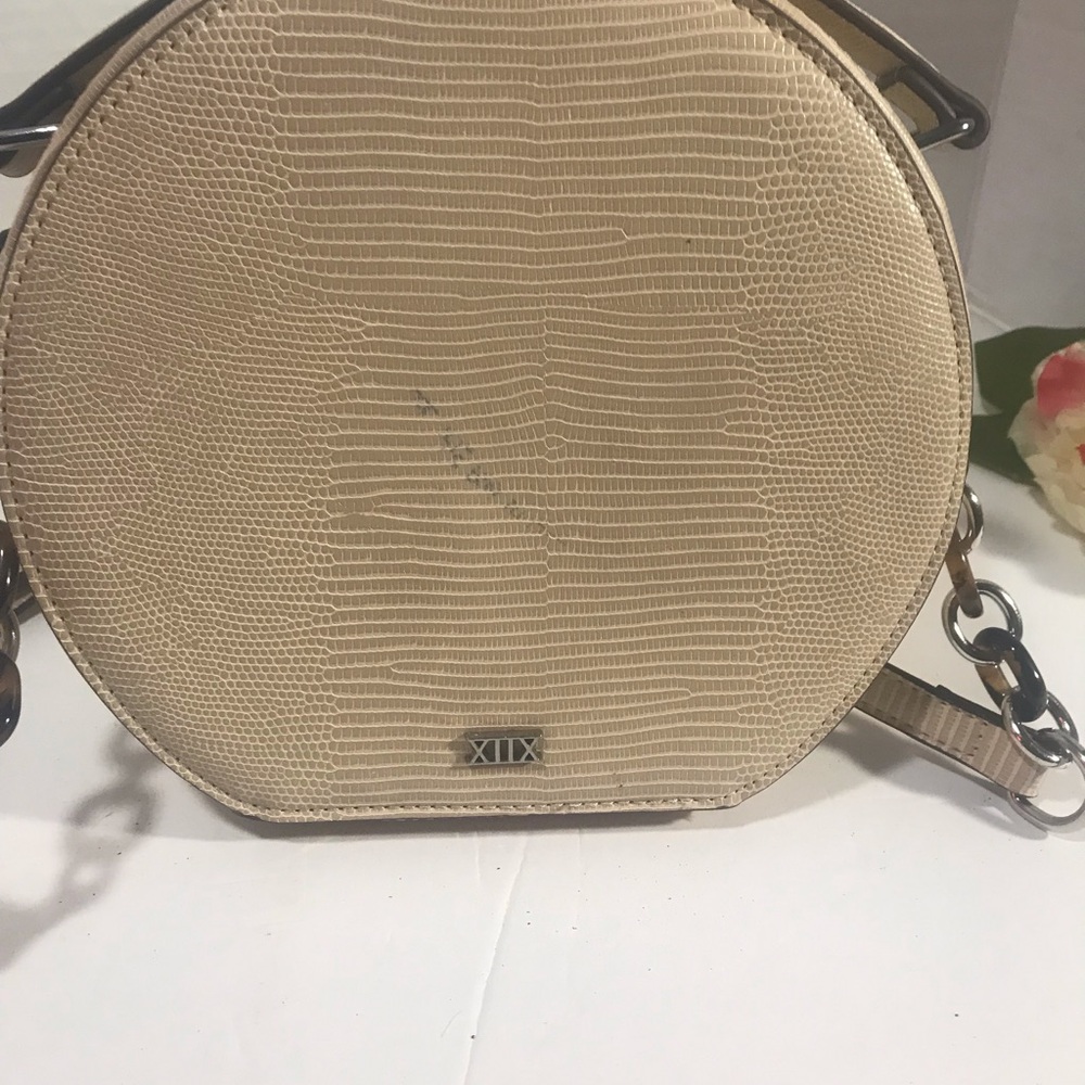 Beige Round Crossbody Bag